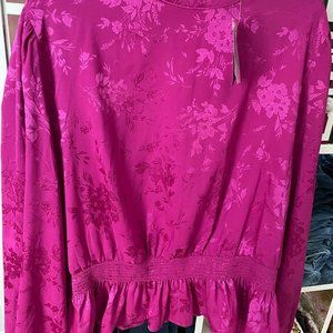 Forever21 Beautiful NEVER WORN Magenta Open Back Blouse